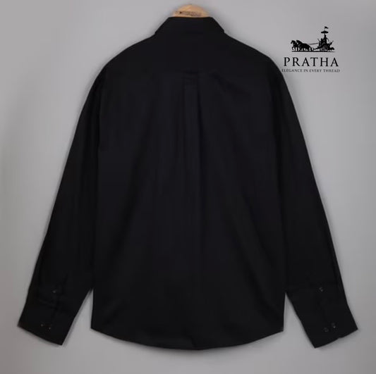 SOLID BLACK US_ POLO: SHIRT BY PRATHA